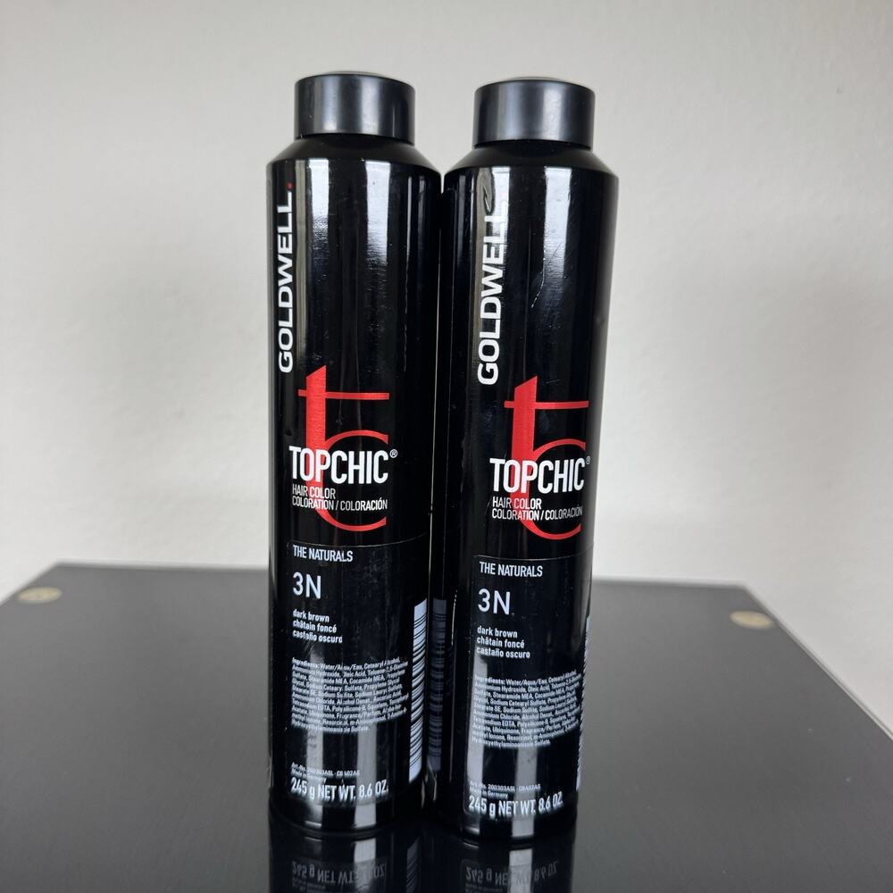 Lot Of 2 Goldwell Topchic Hair Color CAN 8.6 oz 3N FROM EUROPE 250ml